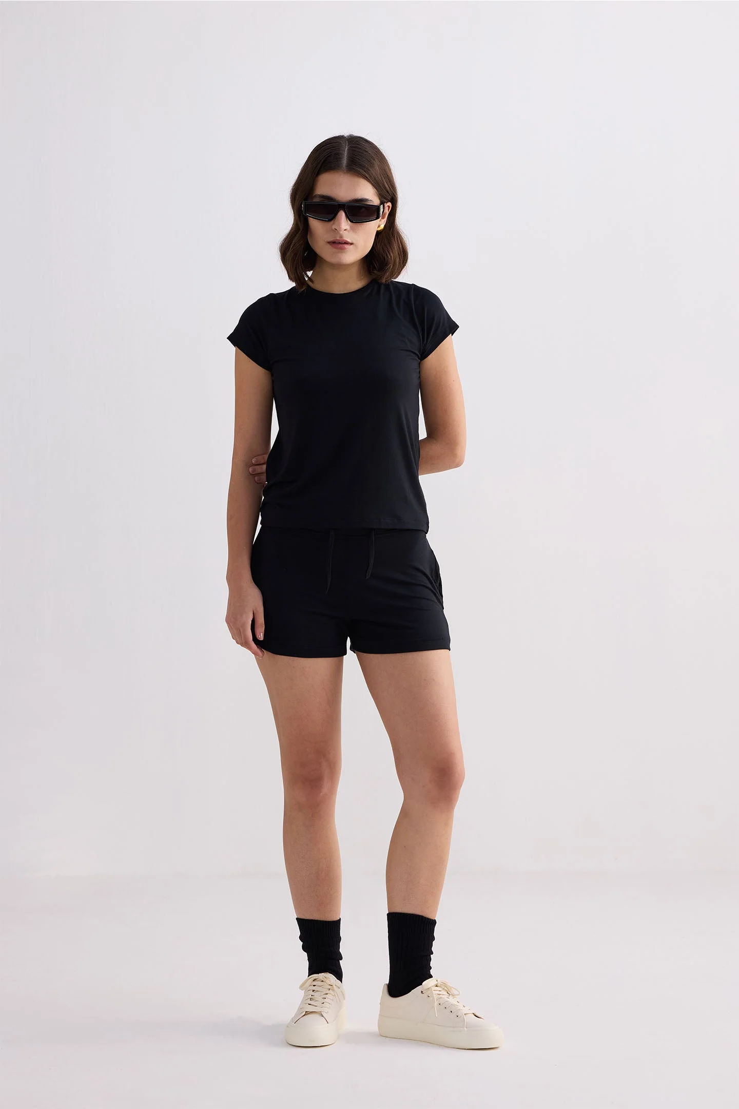 Essential Knit Shorts in Black - Image 11