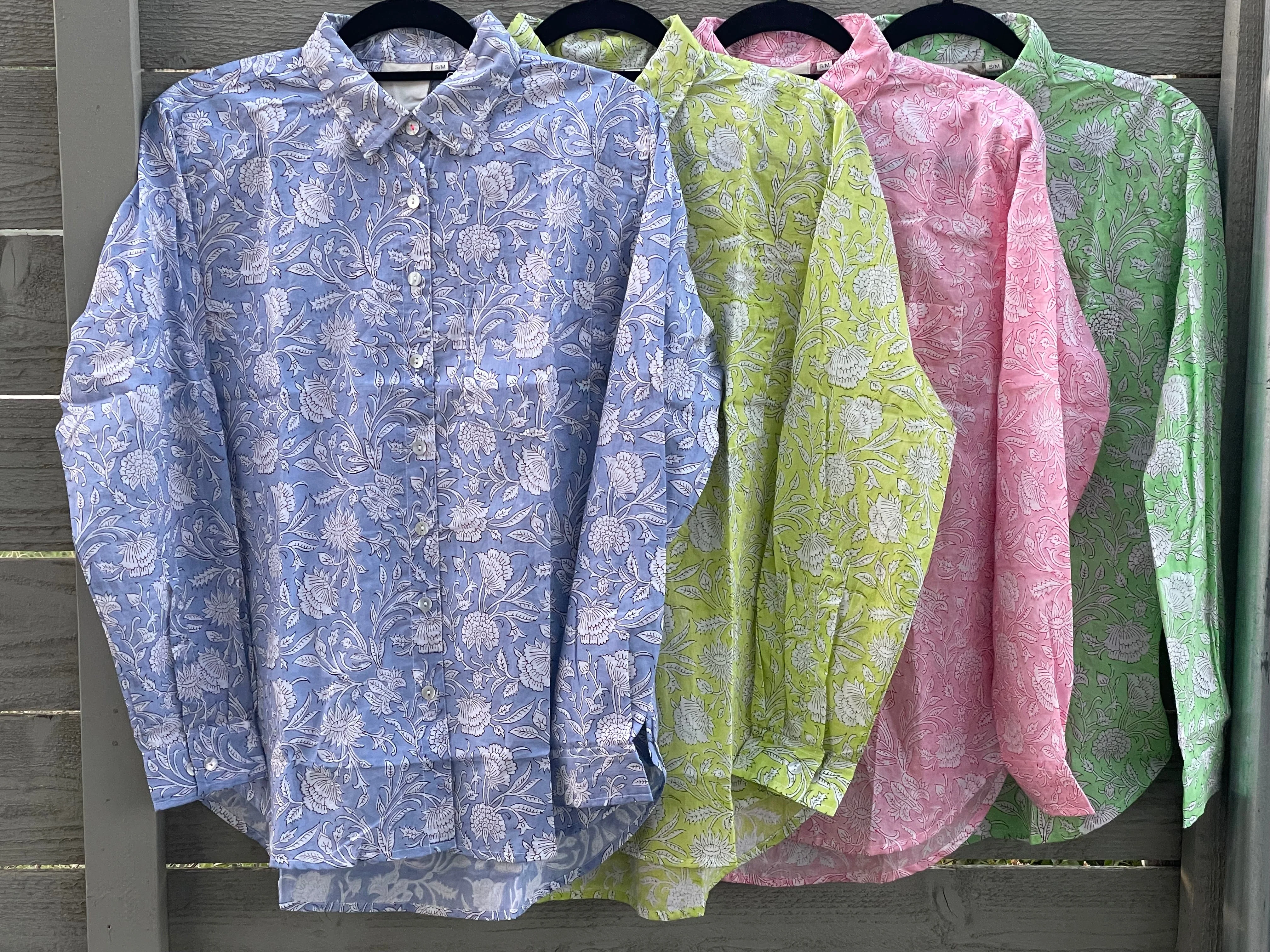 Good Boyfriend Shirt Floral Escape Cornflower Blue Pinecone - Image 3