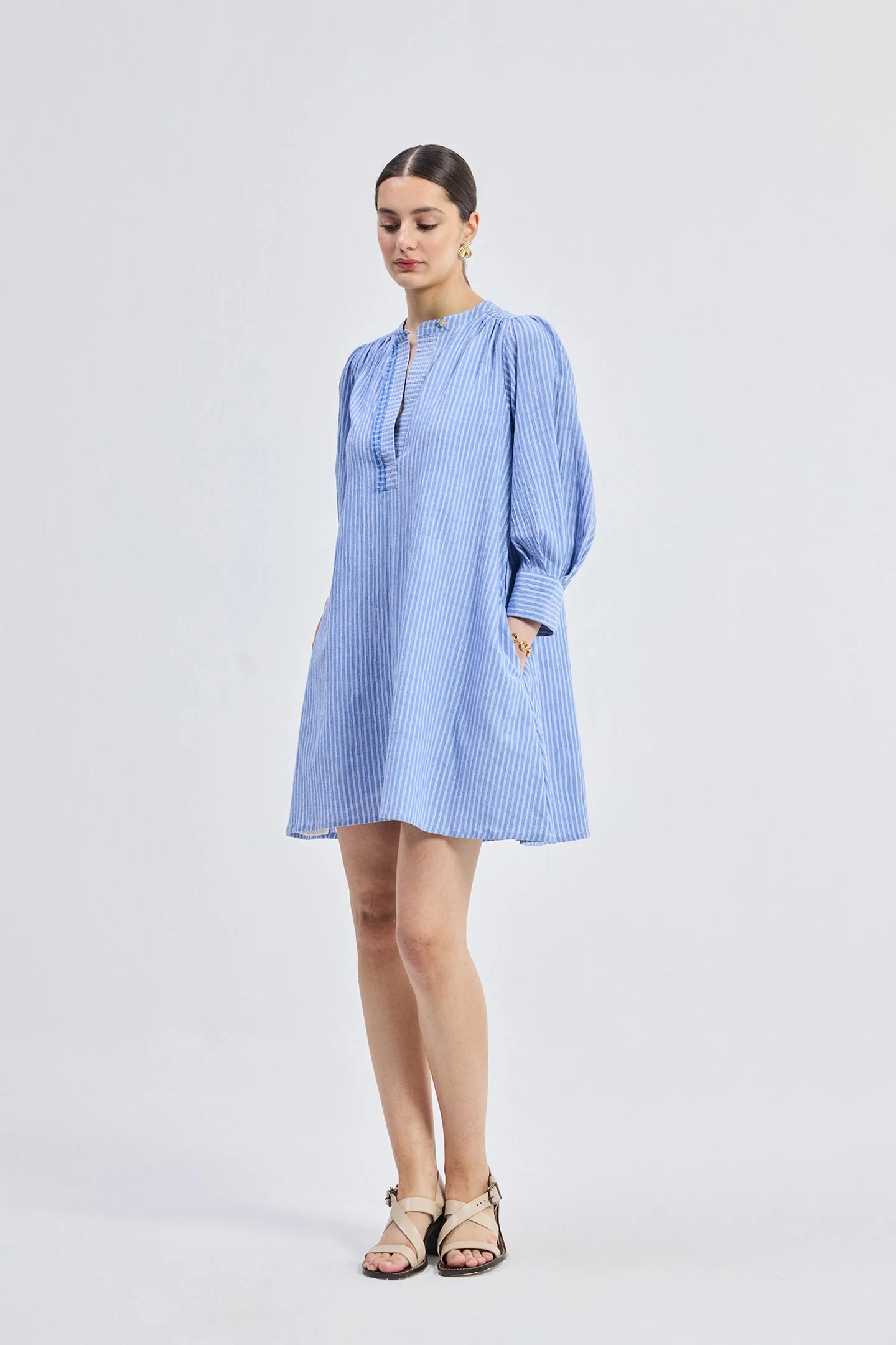Oversized Tunic Dress with Optional Belt - Image 8