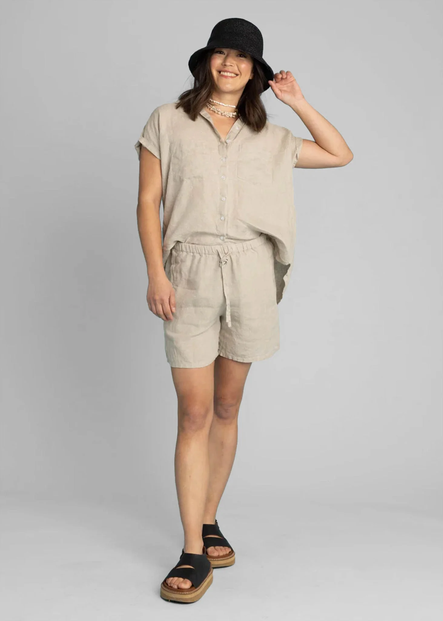 Shore Shorts - Linen Natural Tan - Image 5