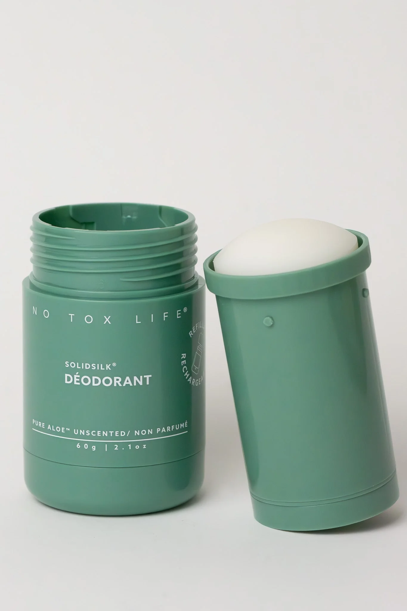 SOLIDSILK® Refillable Deodorant (Pure Aloe Fragrance-Free) - Extra Strength